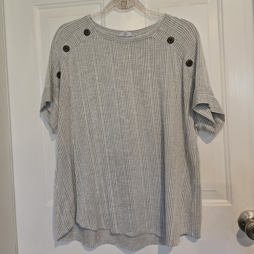 Westbound Light Gray Ribbed Sweater